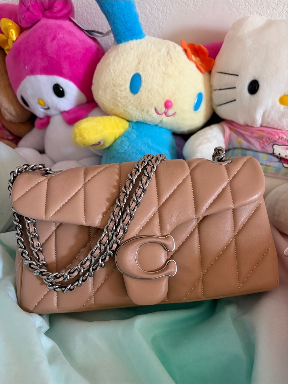 coach quilted tabby 26 buff